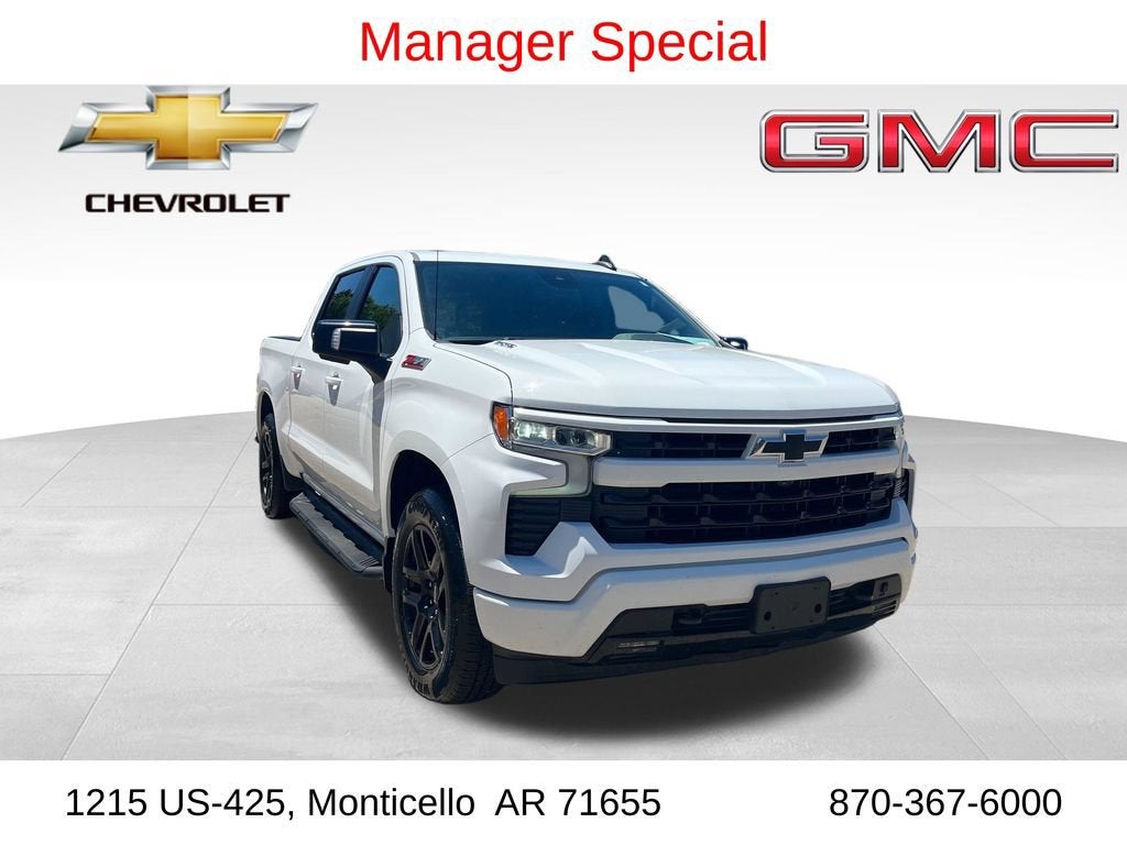 2022 Chevrolet Silverado 1500 RST in Summit White — front three-quarter view